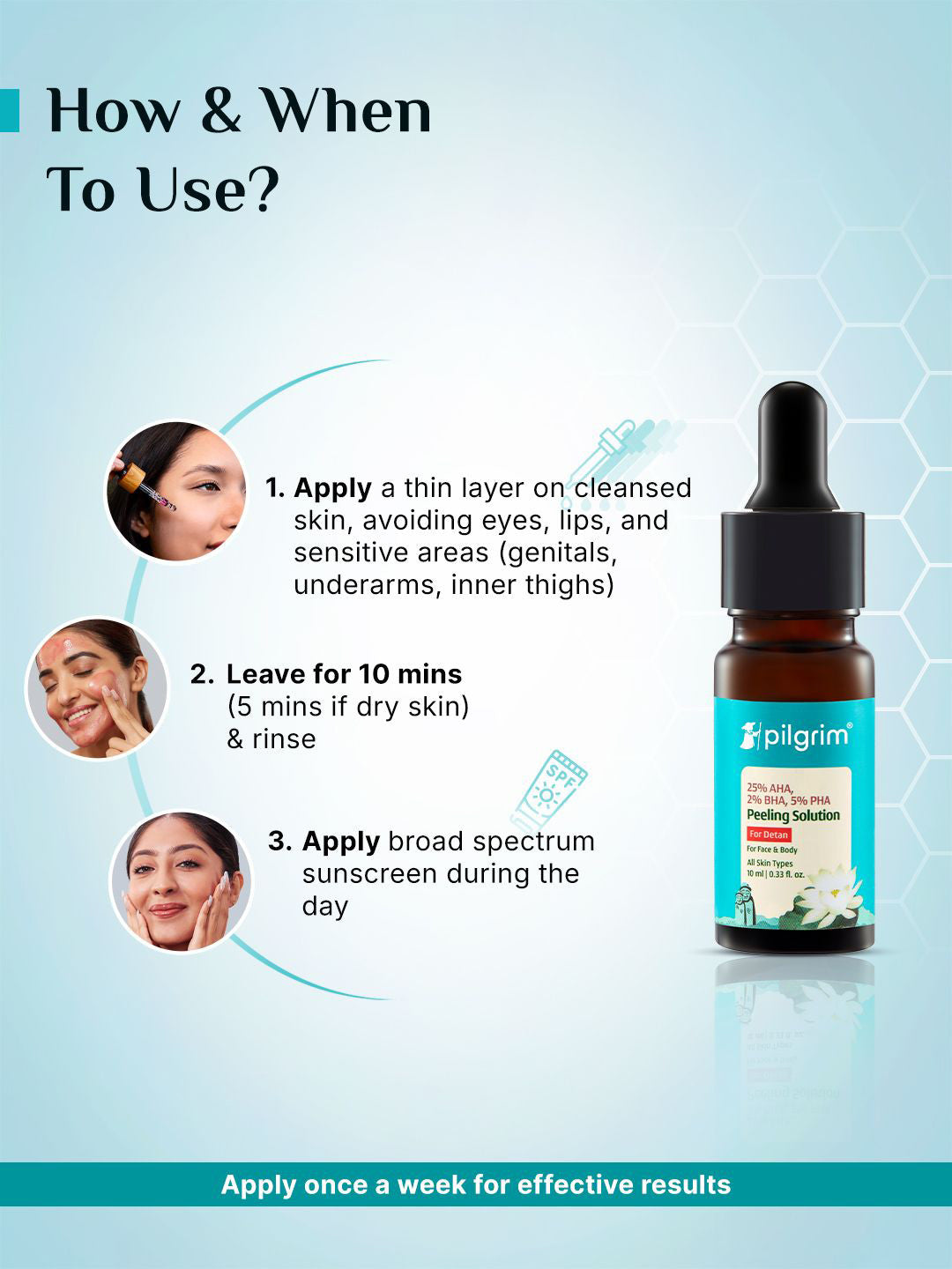 Pilgrim Peeling Solution For Tan Removal